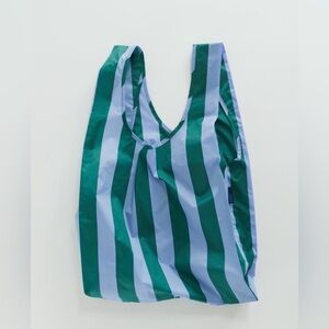 NEW - Baggu Standard Reusable Nylon Bag in Periwinkle Stripe